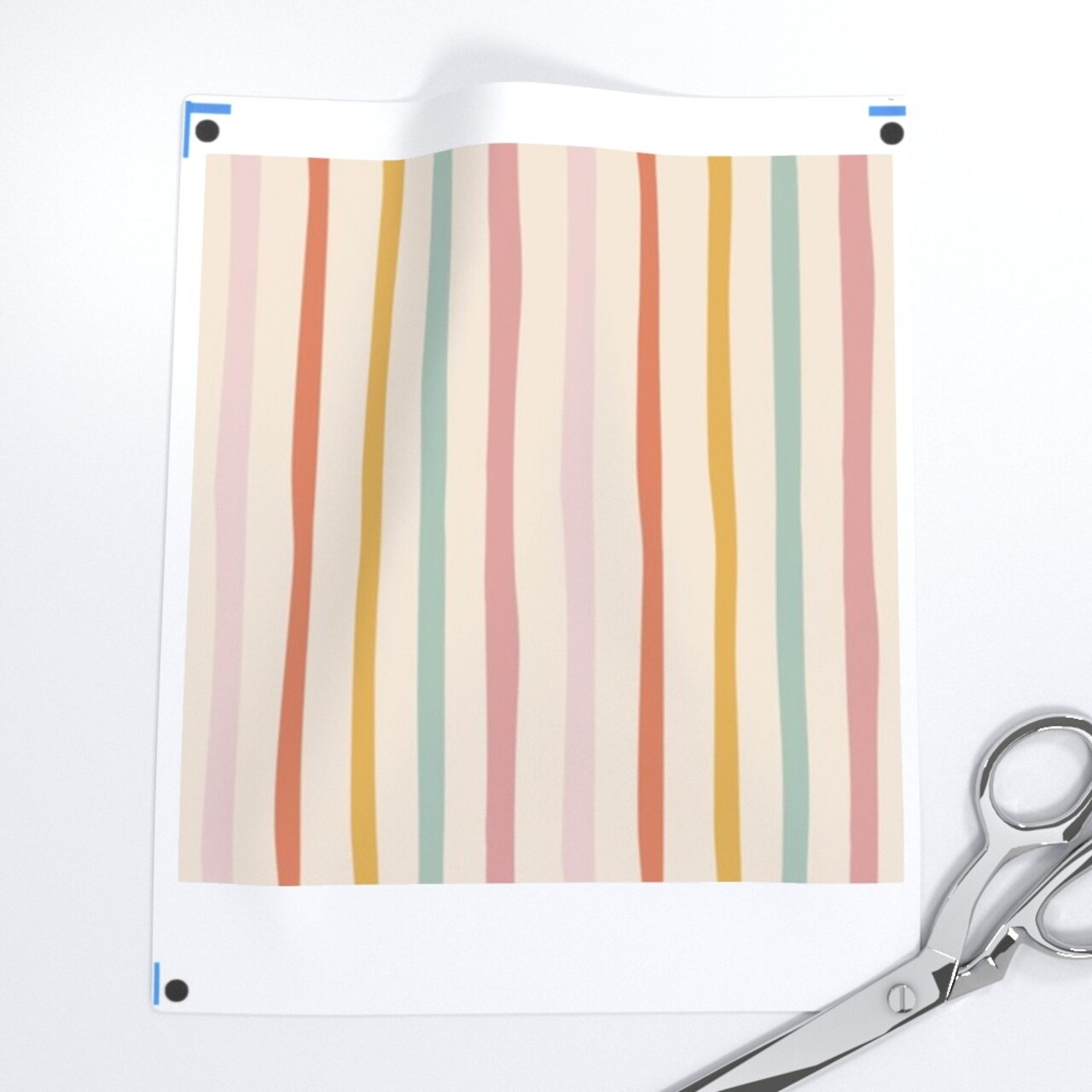 Retro Stripes Vintage Rainbow Multicolor Geometric Simple Lines Pastel Custom Printed Fabric by Spoonflower Various Fabrics by the Yard or Fat Quarter